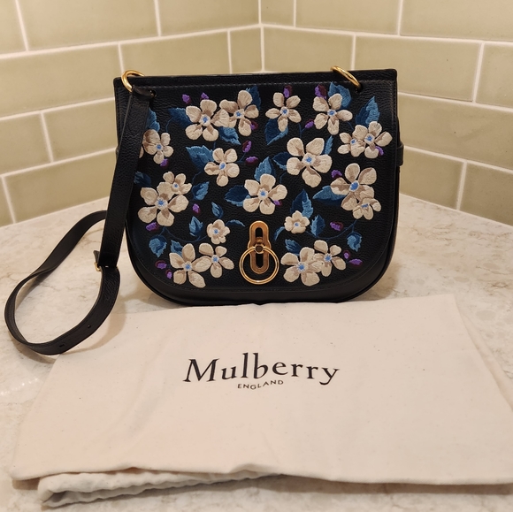 Mulberry Handbags - Mulberry Floral Embroidered Amberley Satchel